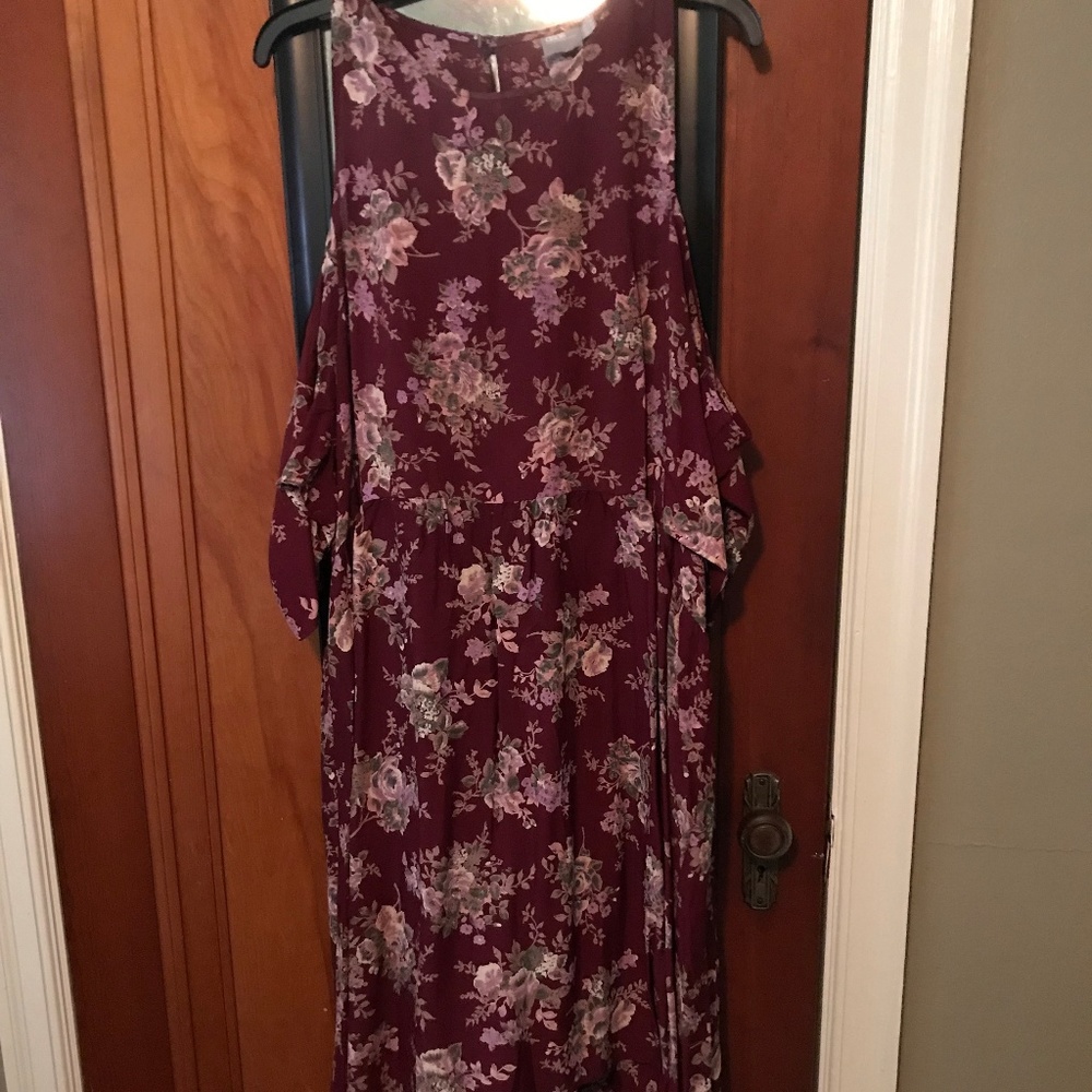 Cold Shoulder Floral Print Dress in Women